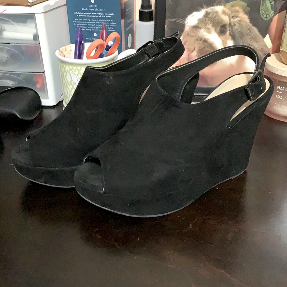 Torrid black wedge heels